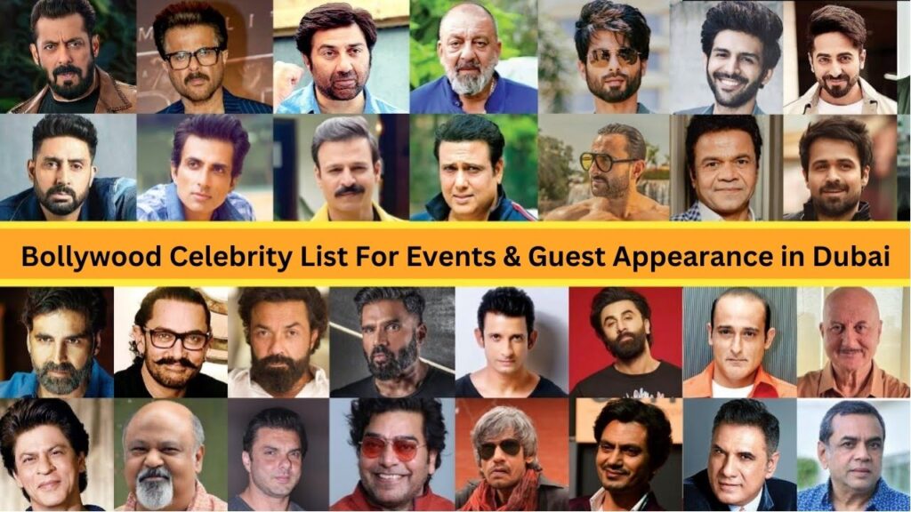 Bollywood celebrity for my event in Dubai